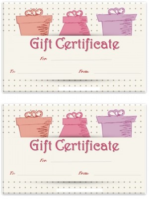 Gift certificate 3B  10buc/set