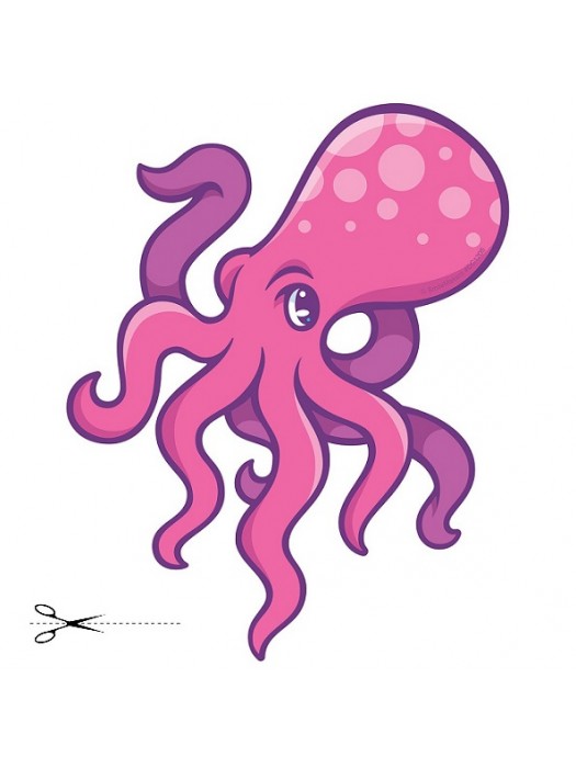 Autocolant Octopus 48cm/58cm